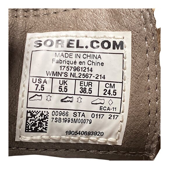 Sorel Boots Womens 7.5 Tan Nubuck Wedge Chelsea Ankle Booties After Hours Chic - Picture 3 of 15